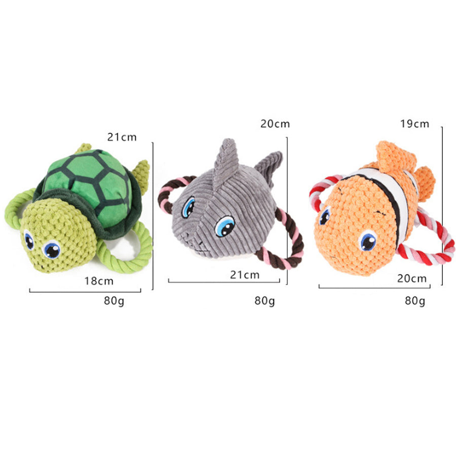 Turtle shaped dog chew toy