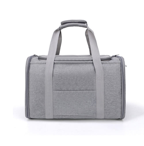 Pet carrier with mesh side panel