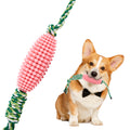 Corn-shaped puppy chew toy with zigzag molar design